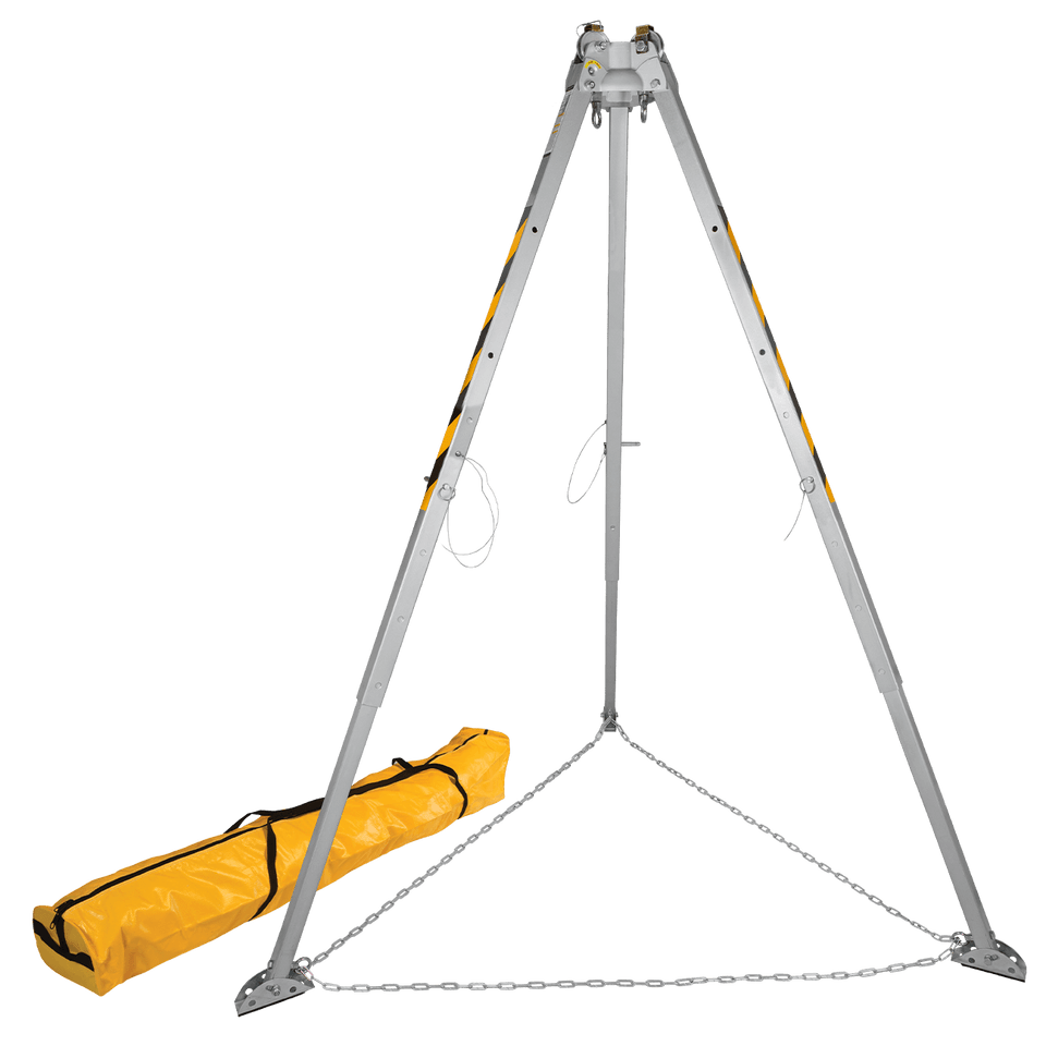 Falltech Confined Space Tripod 5' - 8' Adjustable w/Storage Bag, Technora Rope