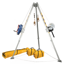 Falltech 8' Confined Space Tripod System with 60' Stainless Steel SRL-R and Personnel Winch