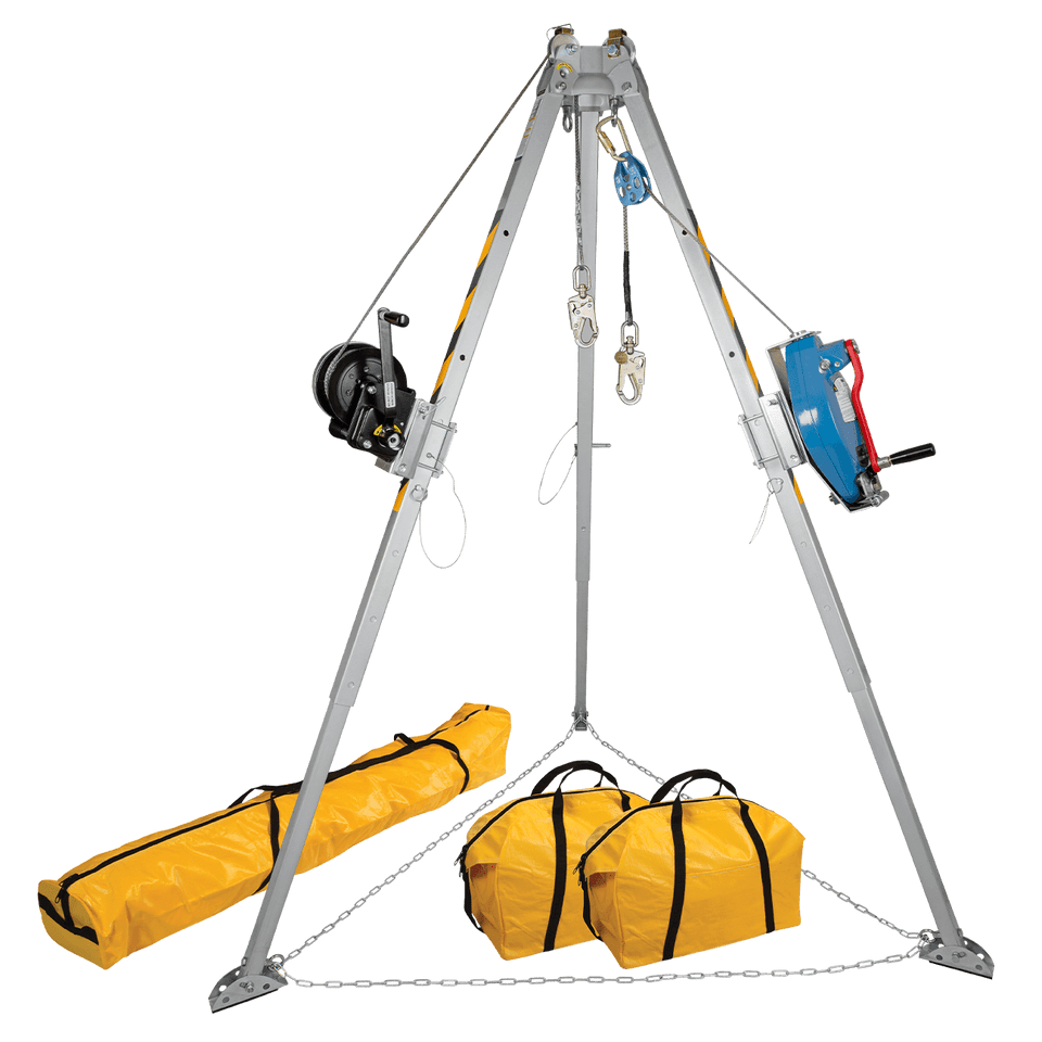 Falltech 8' Tripod Kit with 7297T Winch, 7281TT 3-way SRL-R and Storage Bags