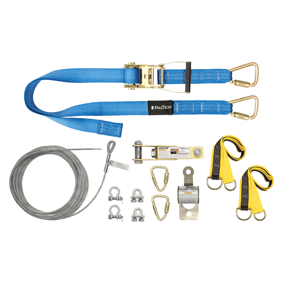 Falltech SteelGrip Plus™ Temporary Cable HLL System with Web Pass-through Anchors