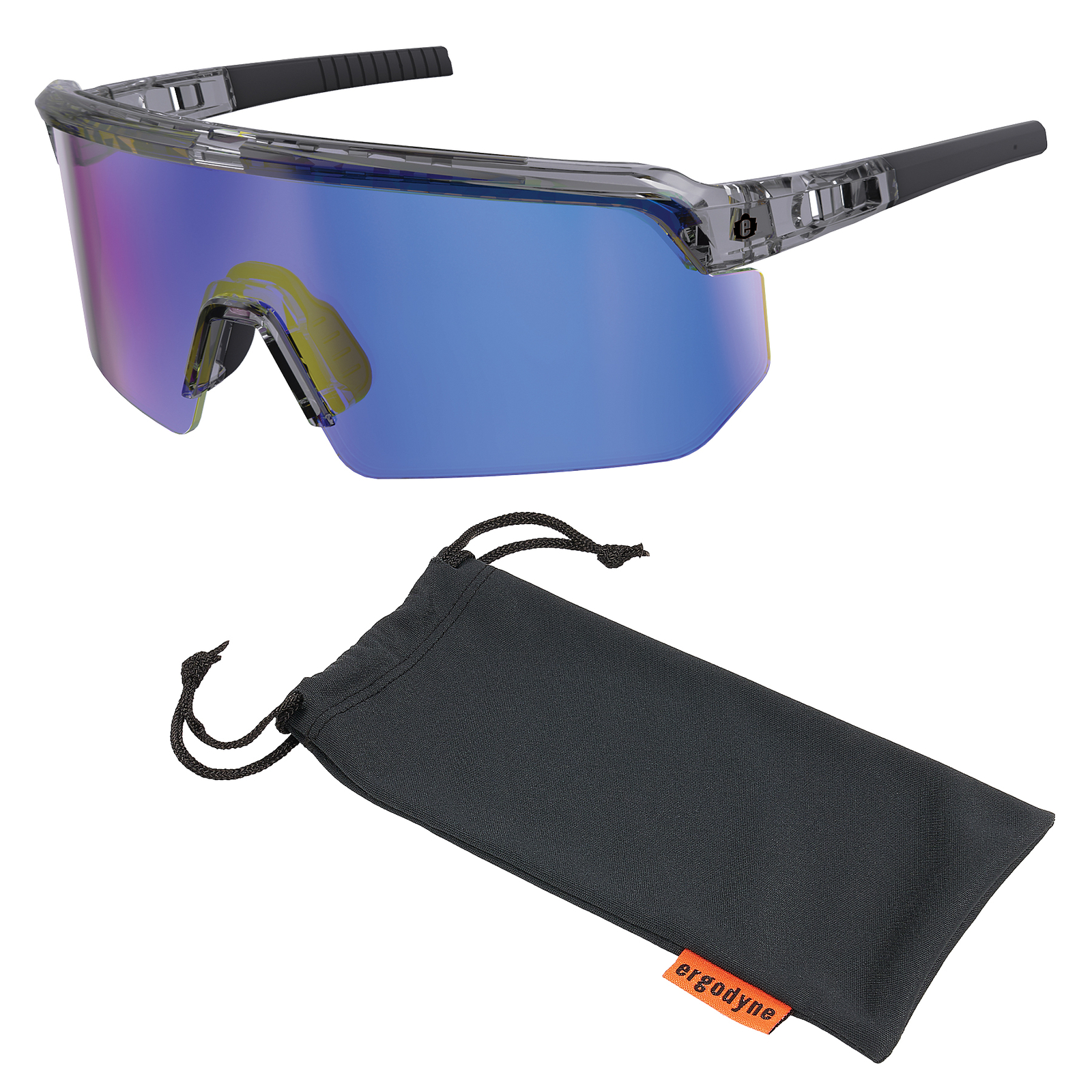 Ergodyne Skullerz AEGIR Anti-Scratch & Enhanced Anti-Fog Safety Glasses - Mirrored Lenses