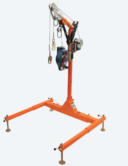 FallTech 5pc Confined Space Davit System with 12" to 29" Offset Davit Arm, Winch and SRL-R