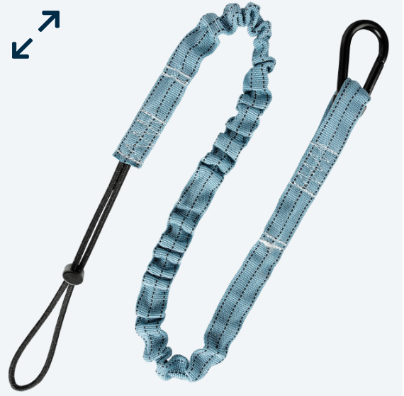 FallTech 15 lb Tool Tether with choke-on cinch-loop and steel carabiner, 36"