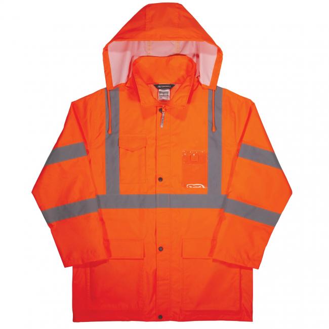 Ergodyne GloWear 8366 Lightweight Hi-Vis Rain Jacket - Type R, Class 3