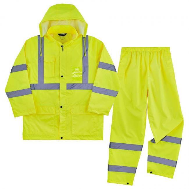 Ergodyne GloWear 8376K Lightweight Hi-Vis Rain Suit